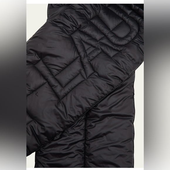 NEW SIGNATURE SAINT LAURENT PUFFER SCARF IN NYLON BLACK - Picture 2 of 12